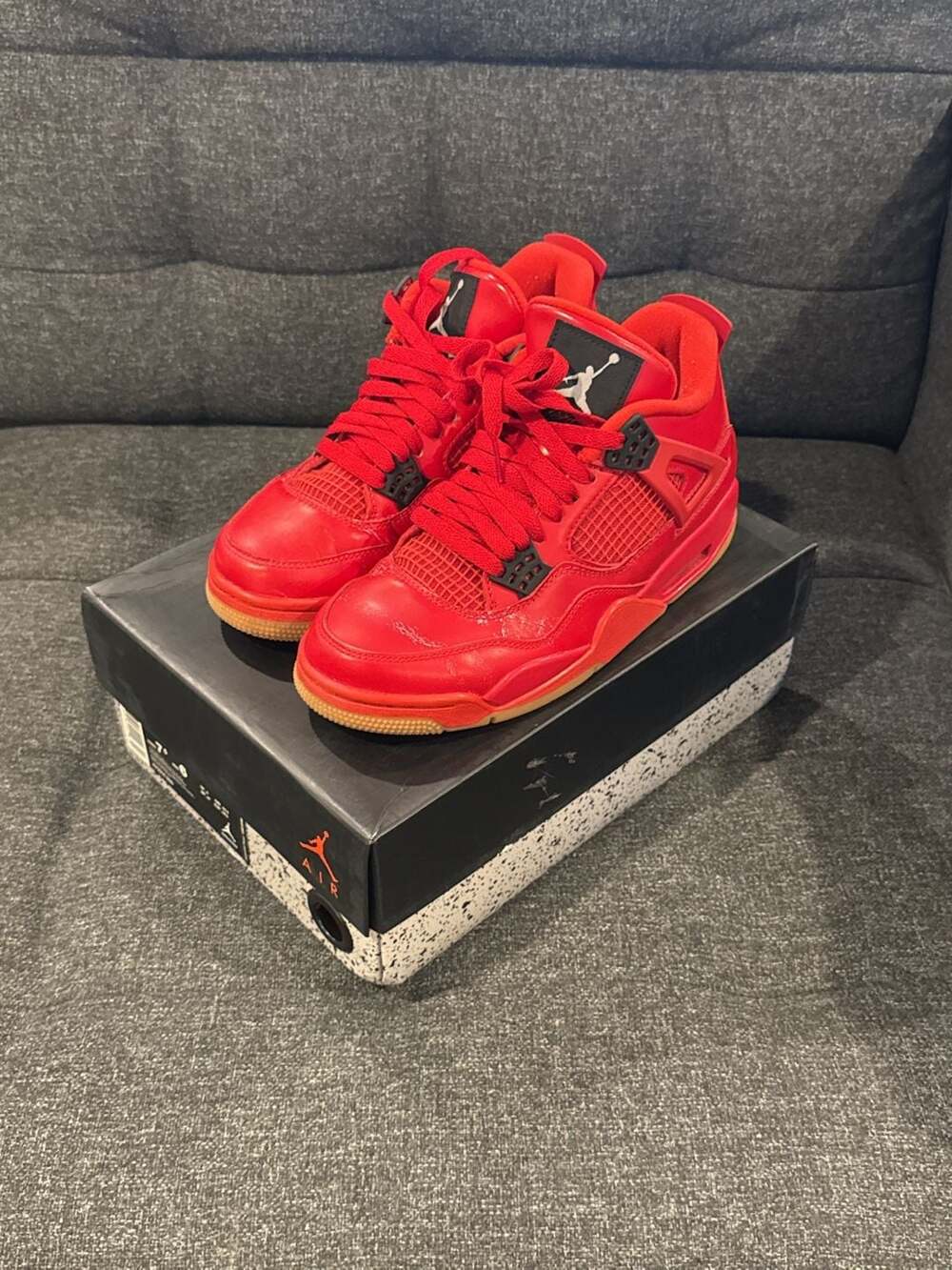 7.5W / 6M - Nike Air Jordan 4 Retro NRG Singles Day Fire Red AV3914-600